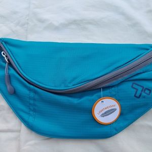 Aqua Travelon Top Zip Waist Pack